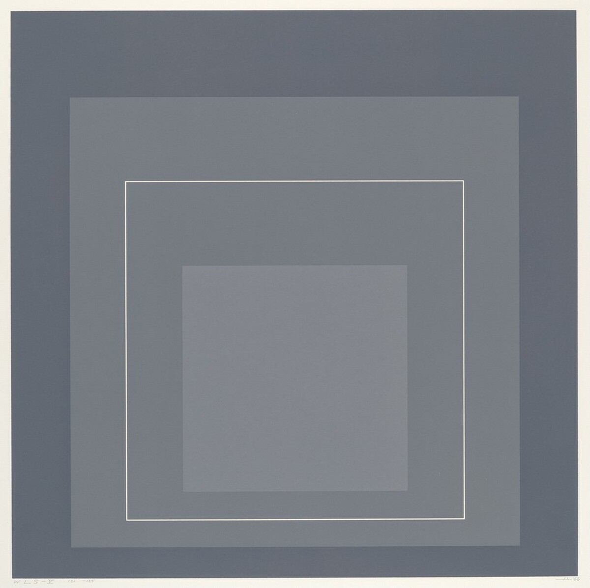 WLS V from White Line Squares (Series I) by Josef Albers