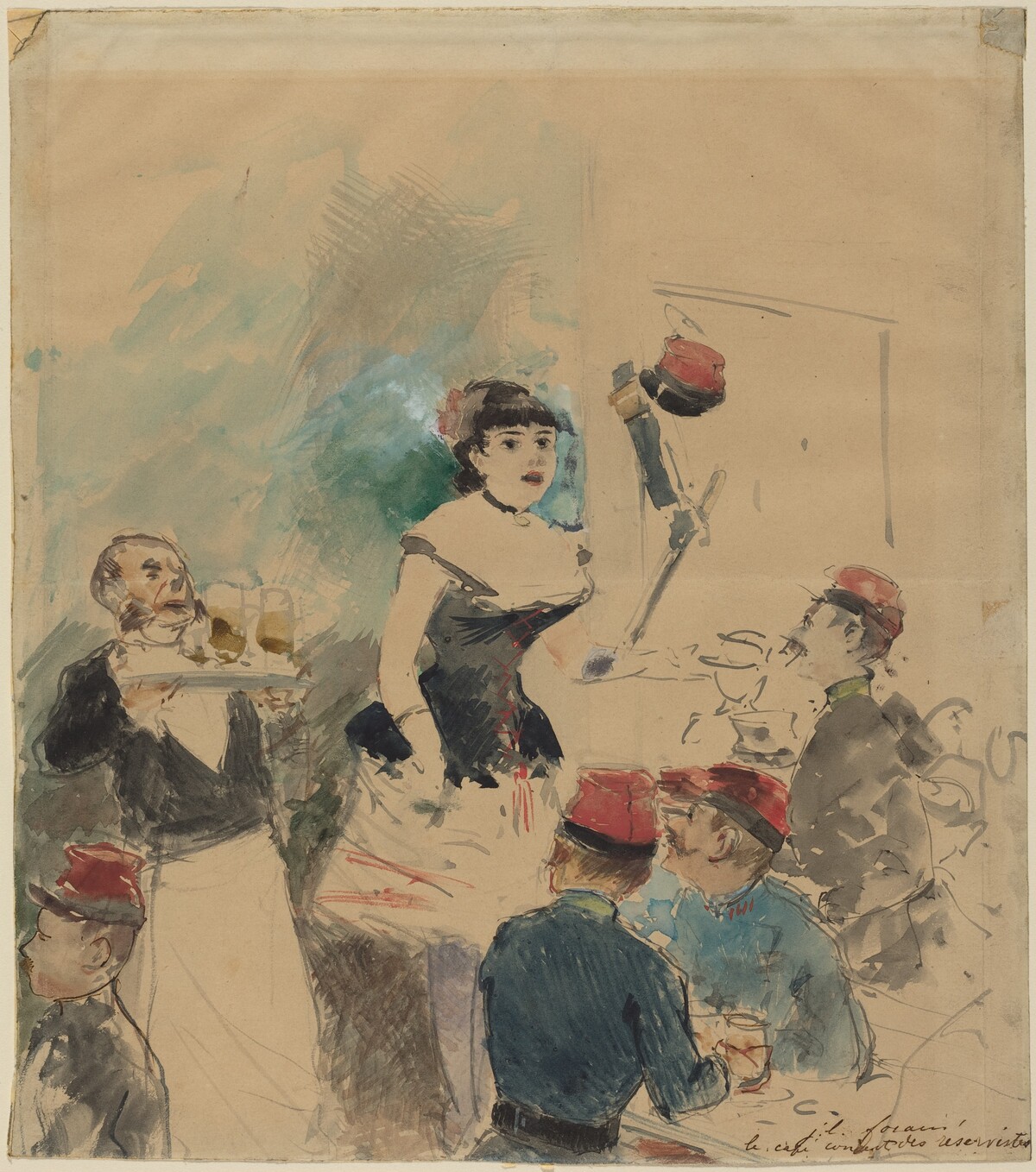 Le cafe concert des reservistes by Jean-Louis Forain