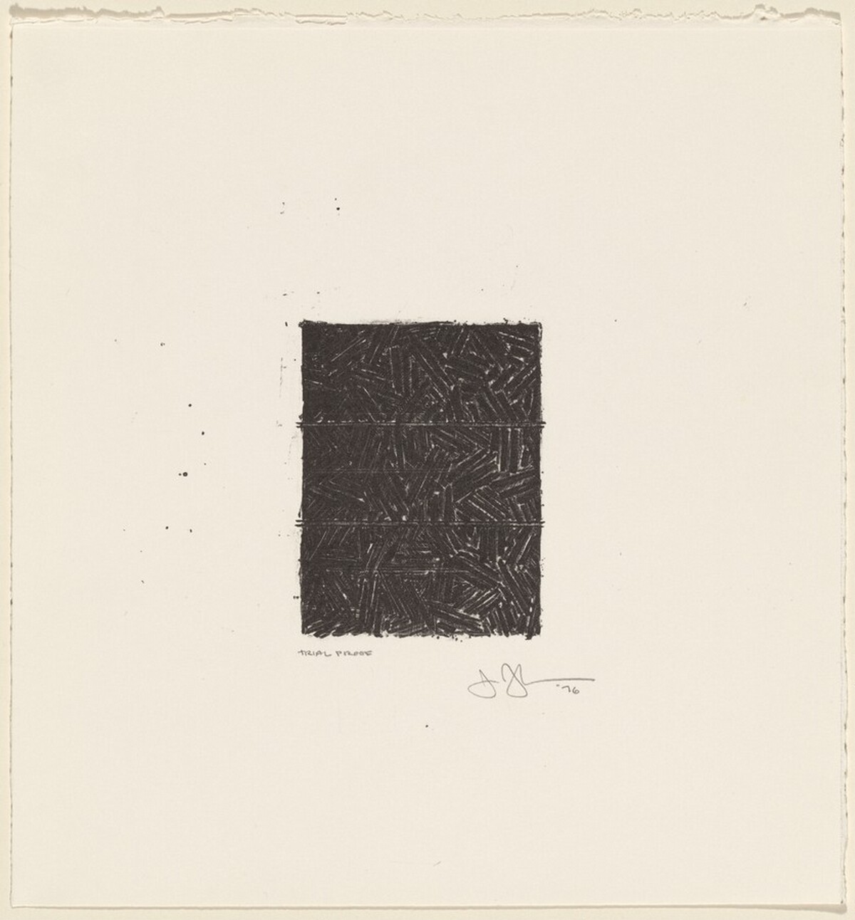 Bookplate for David Grainger Whitney [trial proof] by Jasper Johns