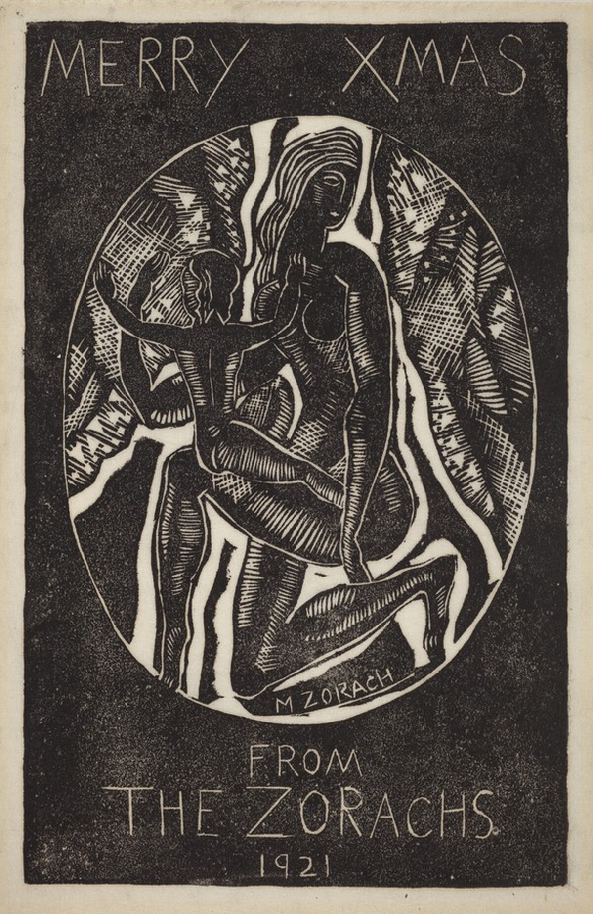 Merry Xmas From The Zorachs 1921 by Marguerite Zorach