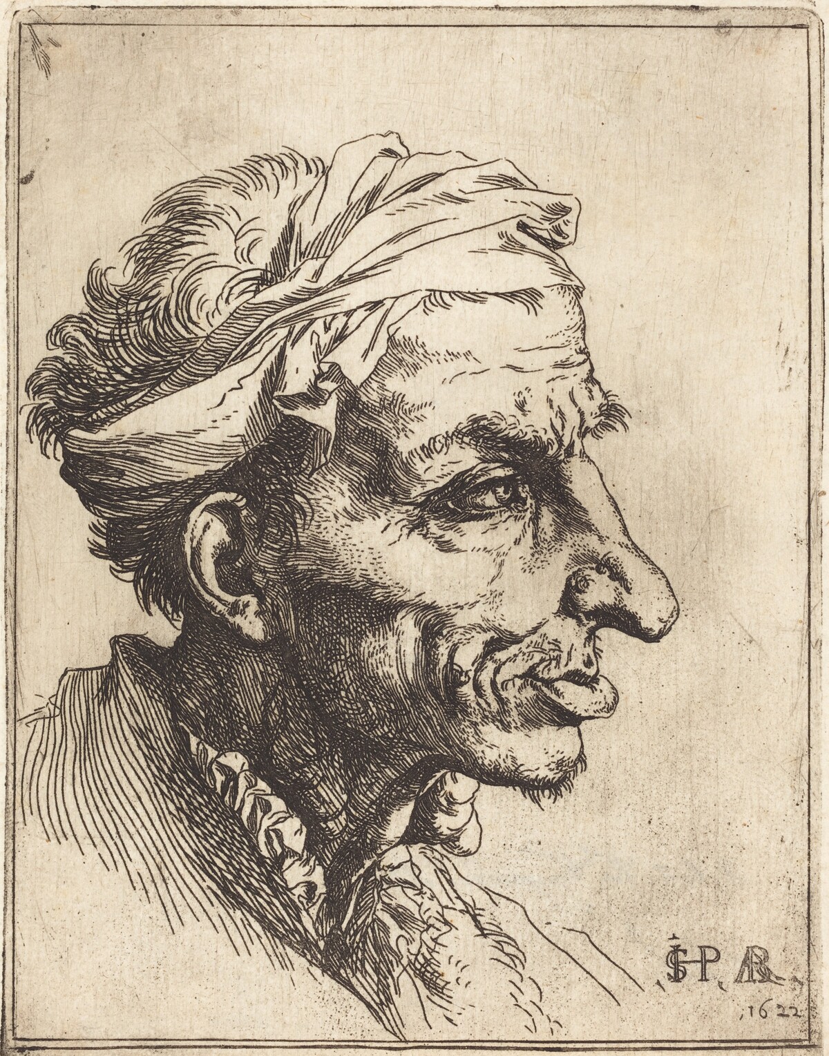 Small Grotesque Head by Jusepe de Ribera