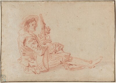 Seated Guitarist [recto]