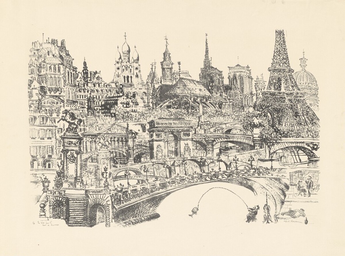 The View from the Quai de Renversee by Alfred Bendiner