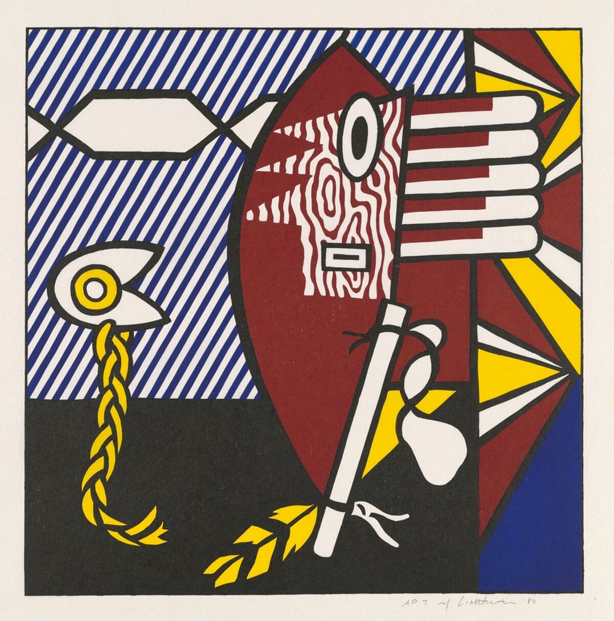 American Indian Theme I by Roy Lichtenstein