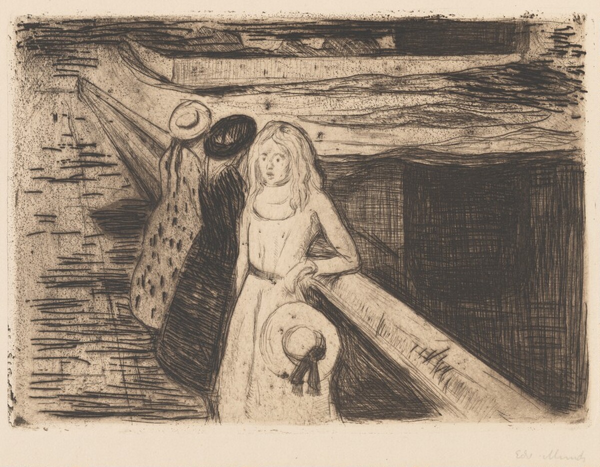 The Girls on the Bridge (Pikene på broen) by Edvard Munch