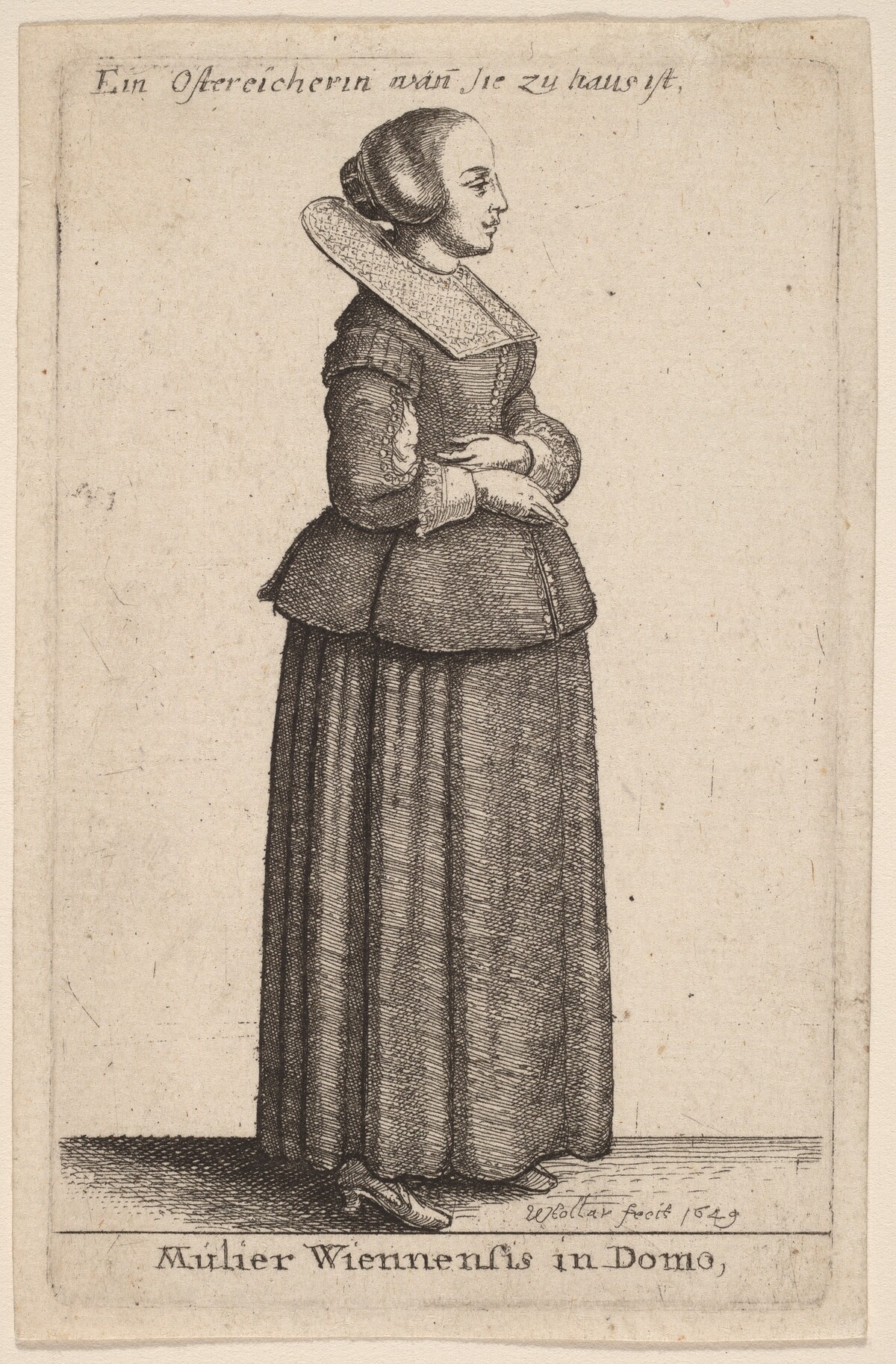 Mulier Wiennensis in Domo by Wenceslaus Hollar