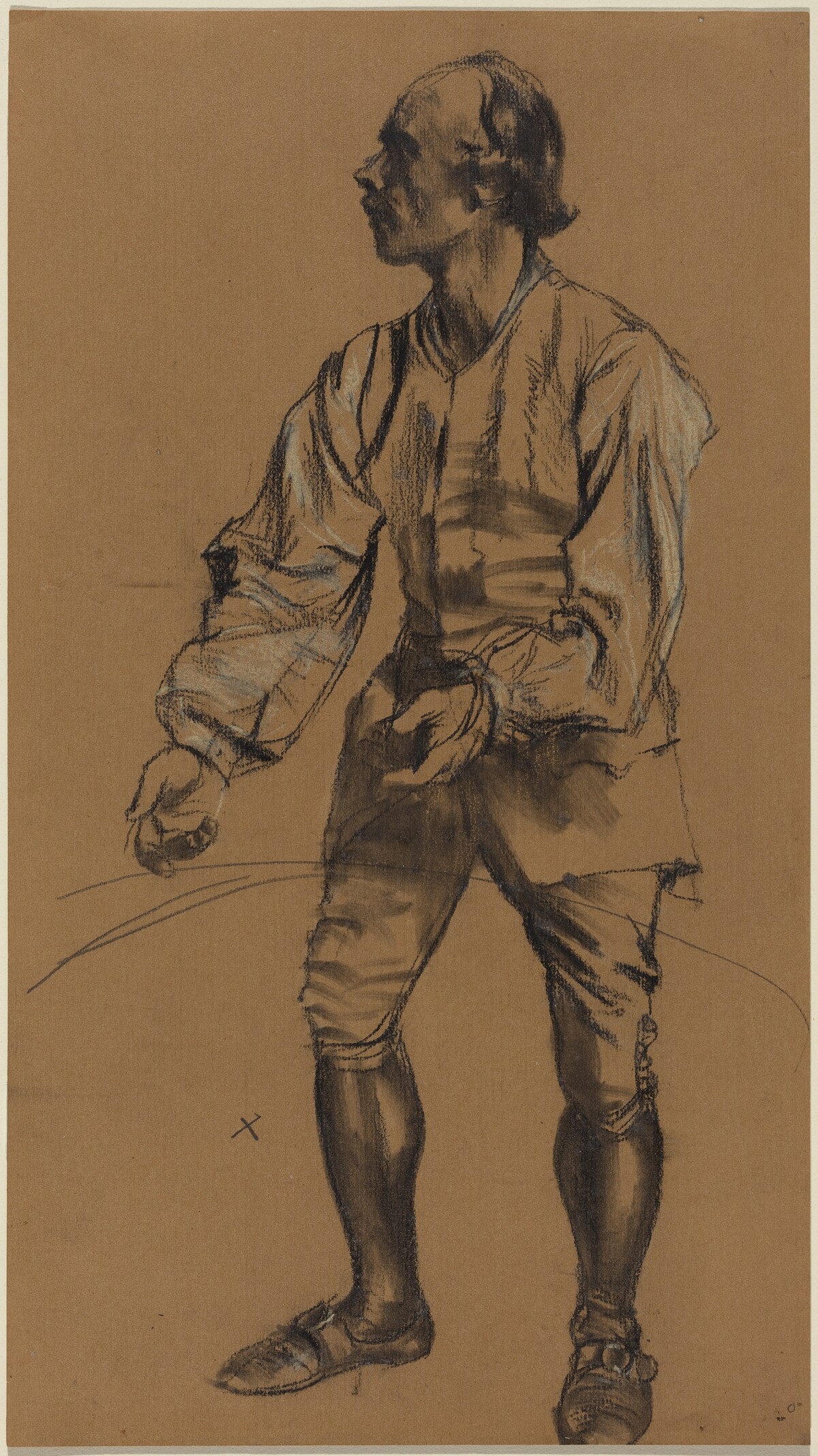 Richard Menzel Posing in Eighteenth-Century Costume by Adolph Menzel