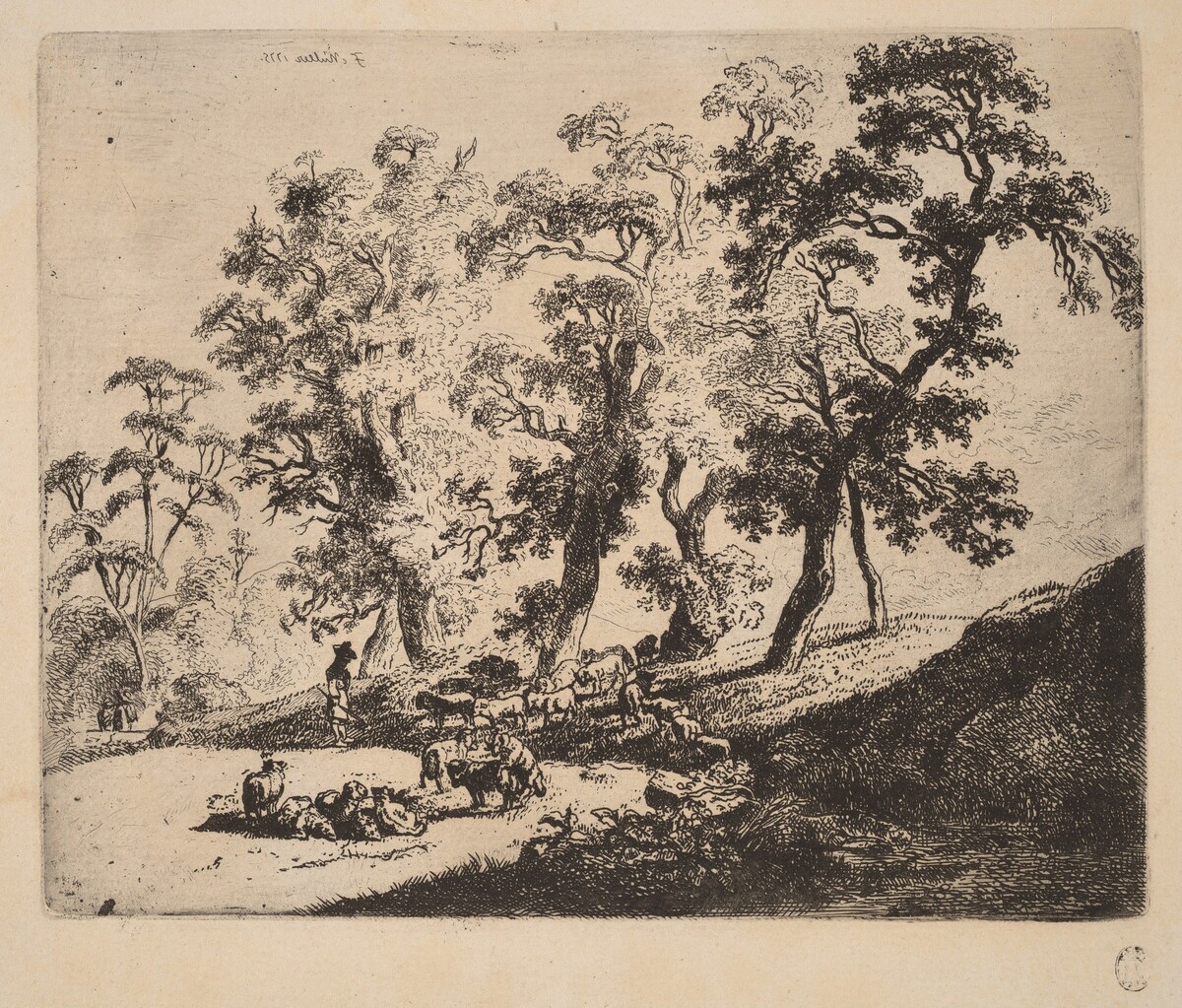 Landscape with Shepherds by Friedrich Müller