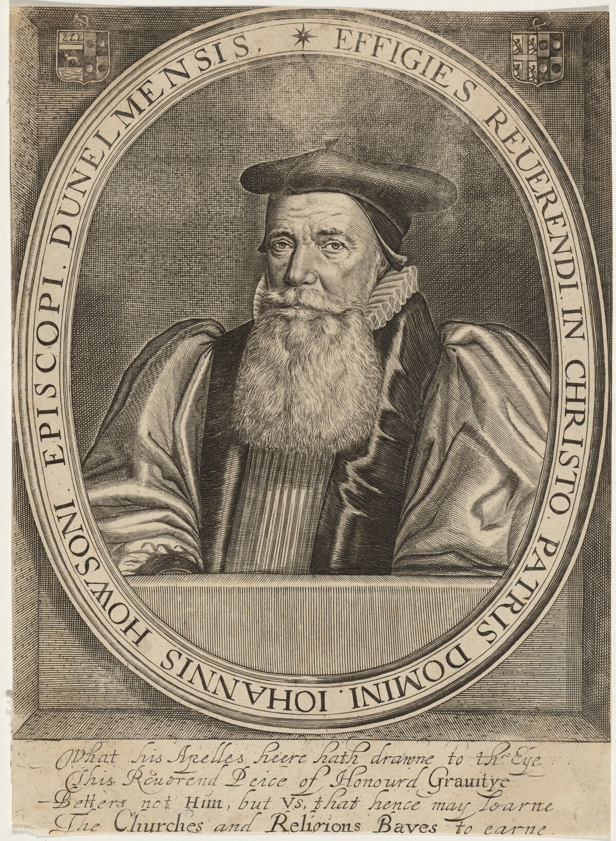 John Howson, Bishop of Durham by Martin Droeshout