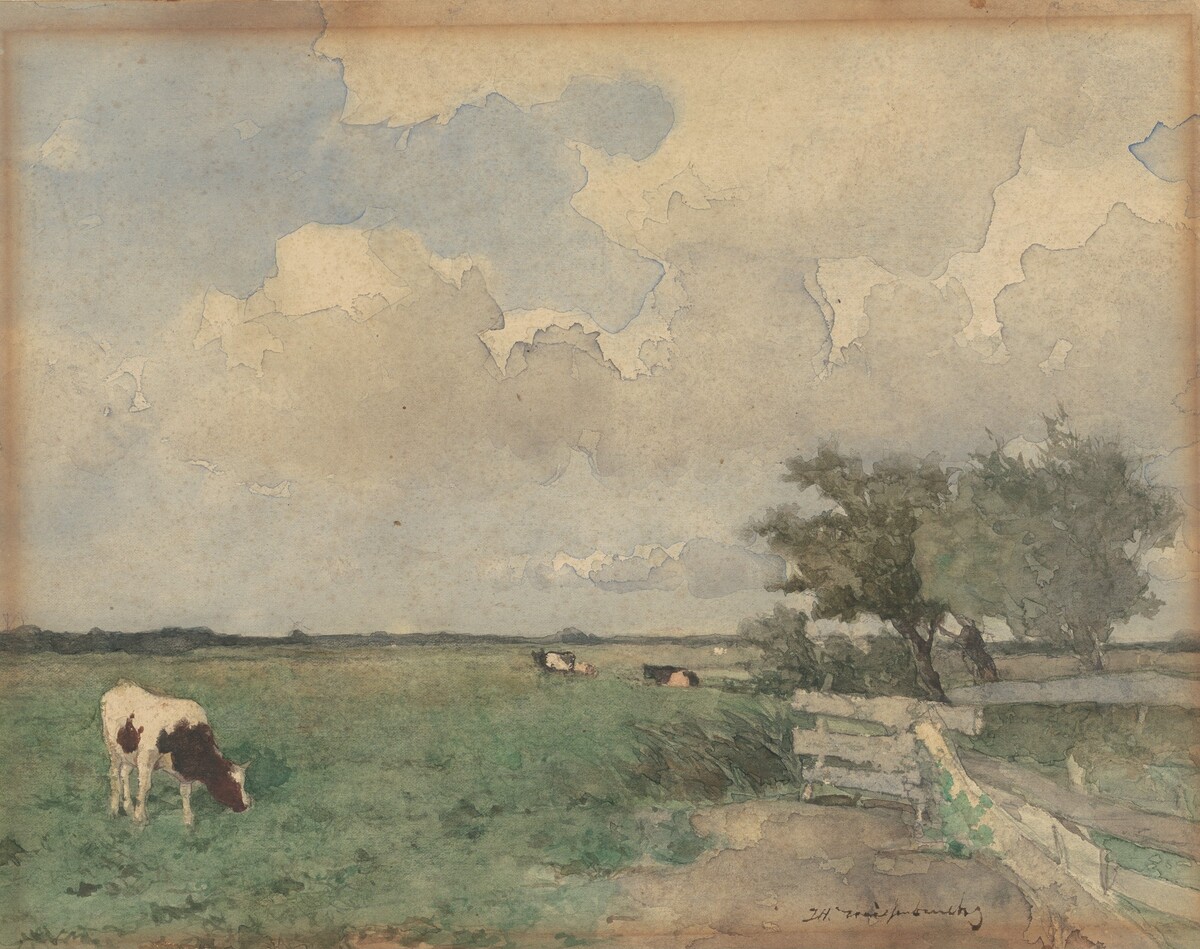 Landscape with a Cow by Jan Hendrik Weissenbruch