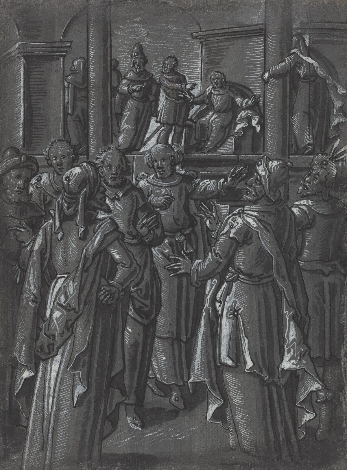 The High Priest before Pilate [verso] by German 16th Century