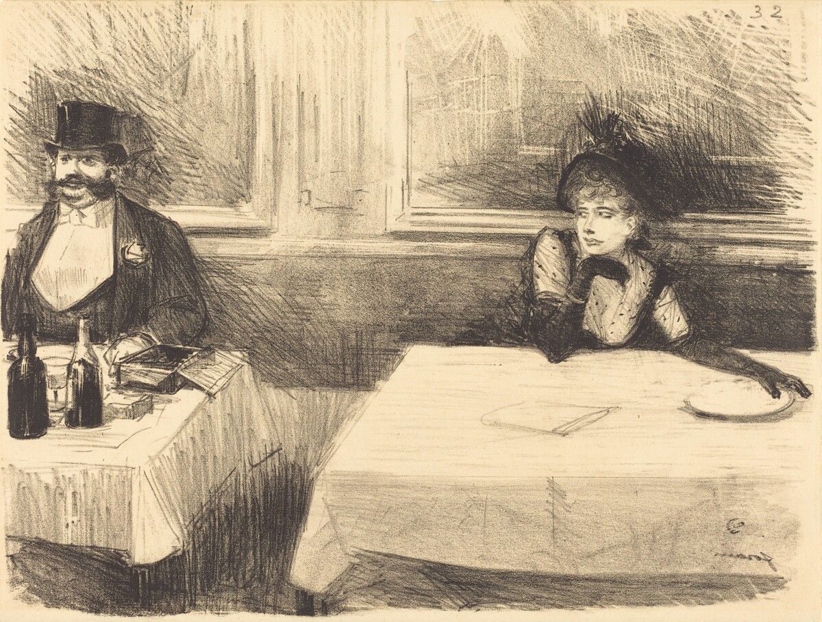Au restaurant (At the Restaurant) by Jean-Louis Forain
