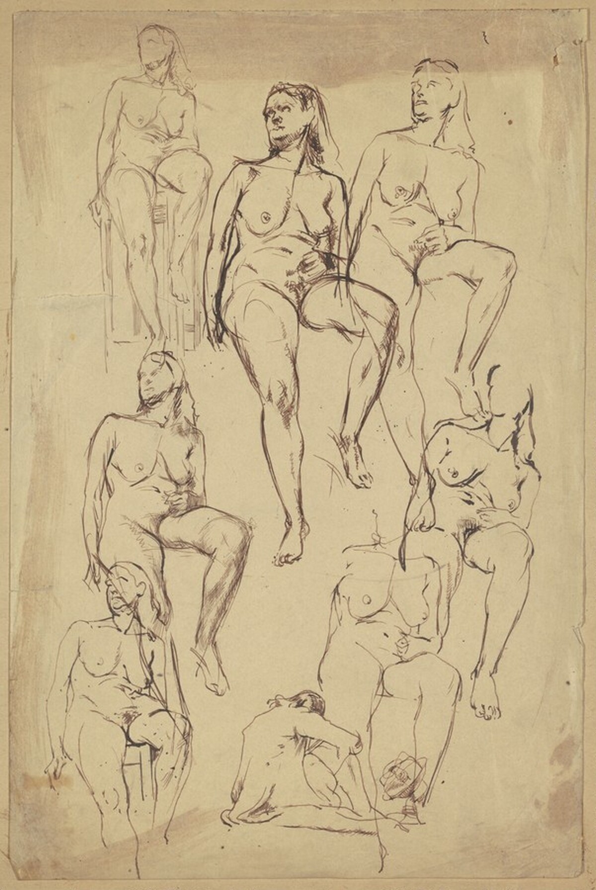 Nude Figure Studies by Franz Kline