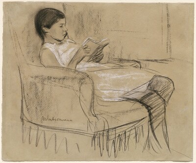 The Artist's Daughter Käthe Reading in a Chair