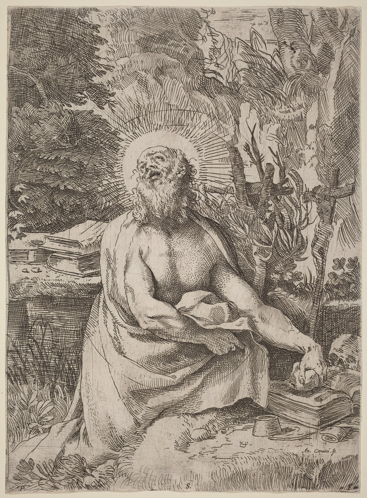 Saint Jerome in the Wilderness by Annibale Carracci