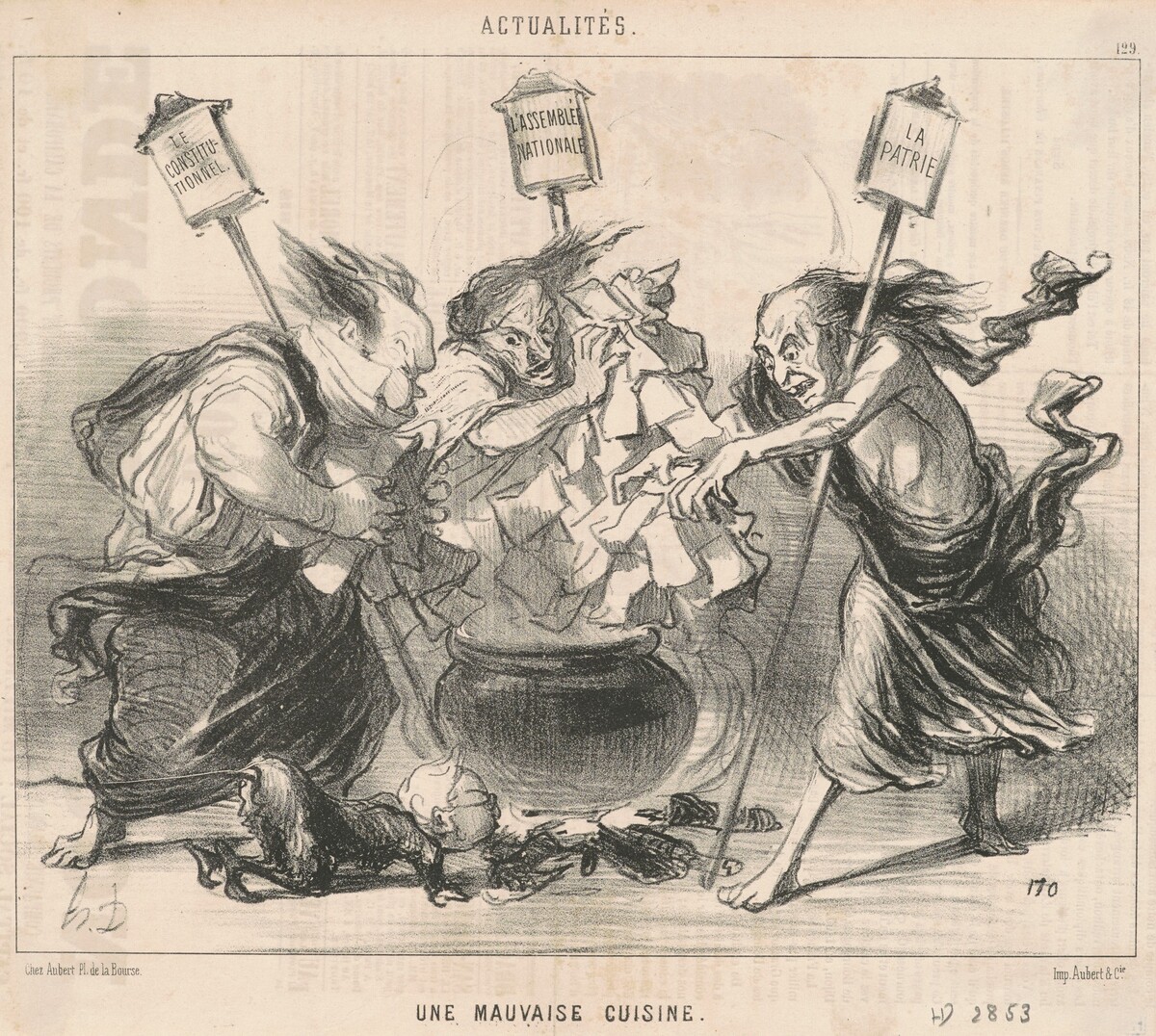 Une mauvaise cuisine by Honoré Daumier