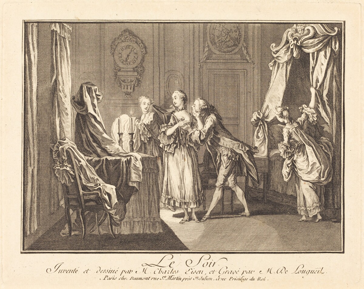 Le soir by Joseph de Longueil after Charles Eisen