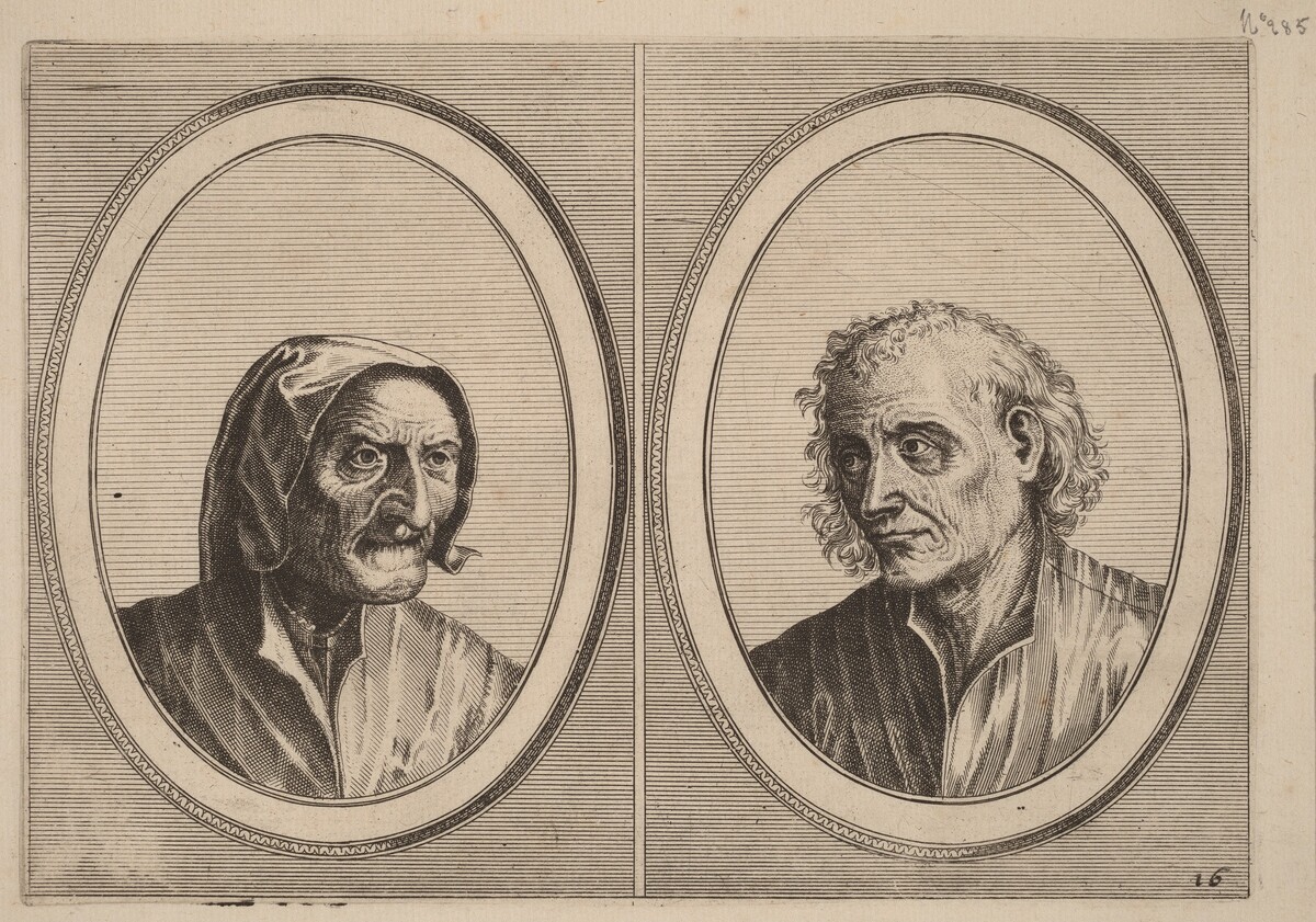"Foockel Frons-muyl" and "Pietje Hard-loop" by Johannes and Lucas van Doetechum after Pieter Bruegel the Elder