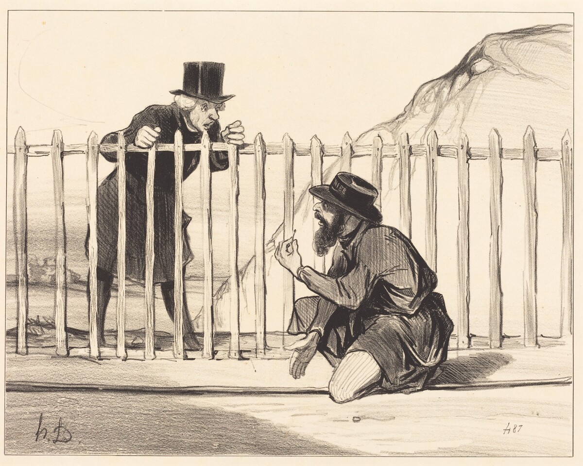 Ah! ben... le convoi... peut se flatter de l'échapper... by Honoré Daumier