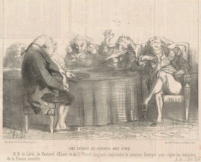 Une séance du conseil des cinq
