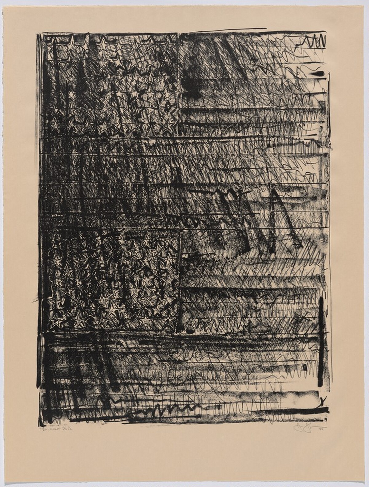 Two Flags [trial proof A] by Jasper Johns