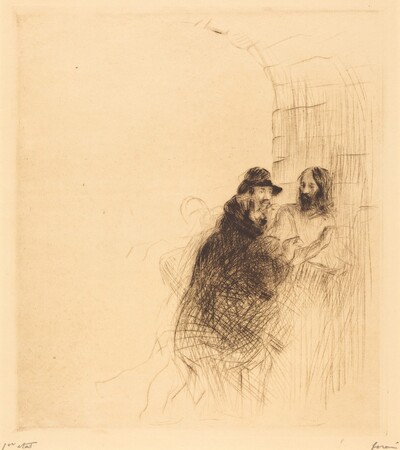 La rencontre sous la voute (2e planche) (The Meeting under the Arch) (second plate)
