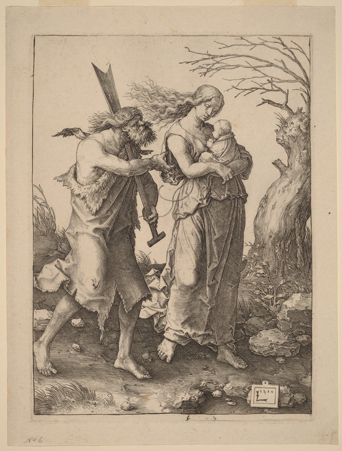 Adam and Eve after Their Expulsion from Paradise by Lucas van Leyden