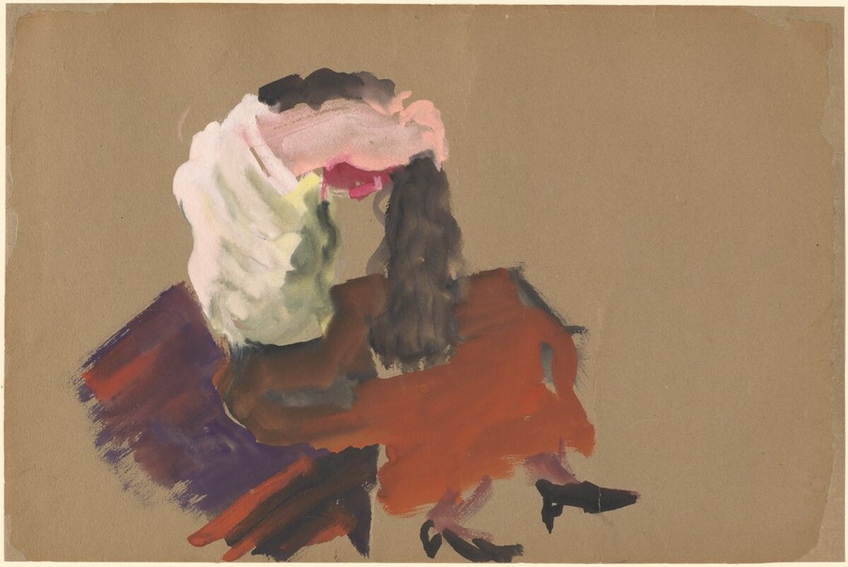 Seated Woman with Long Hair by Mark Rothko