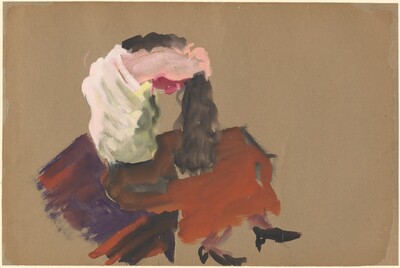 Seated Woman with Long Hair