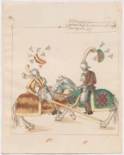 Mock Joust of War with Flying and Exploding Shields