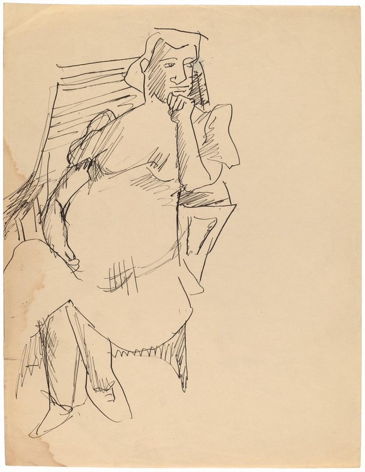 Pregnant Woman Seated in Chair by Mark Rothko