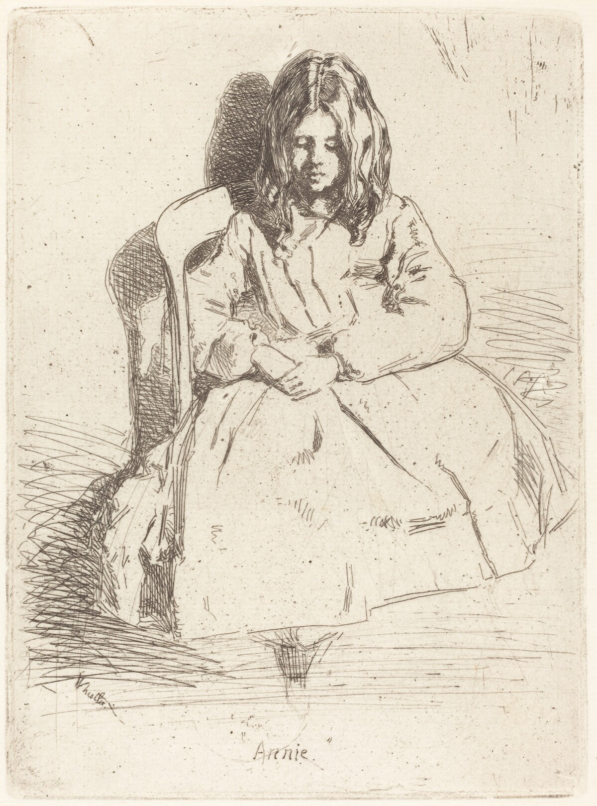 Annie Seated by James McNeill Whistler