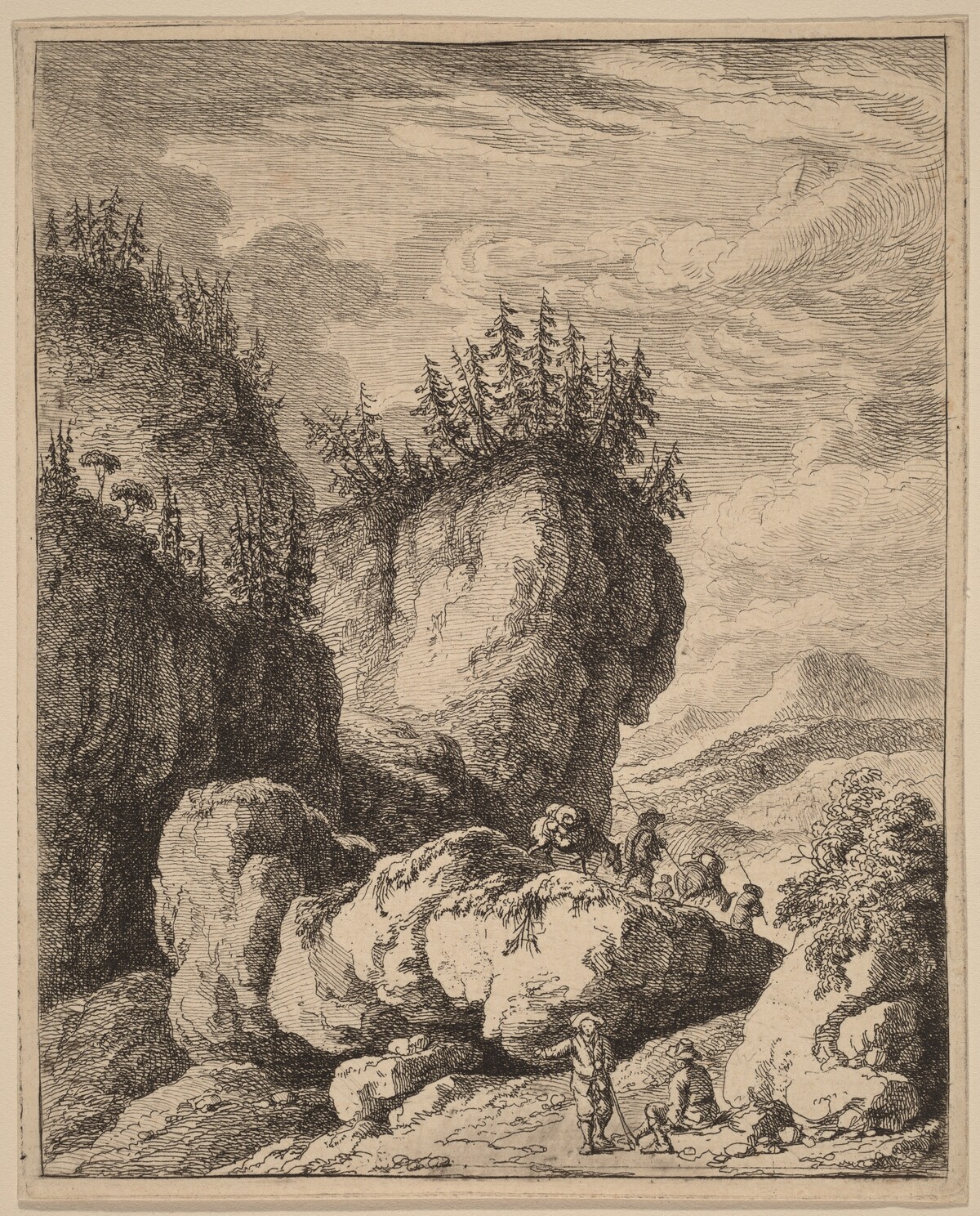 The Road Crossing Mount Praco, from Ricci to Genoa by Franz Edmund Weirotter