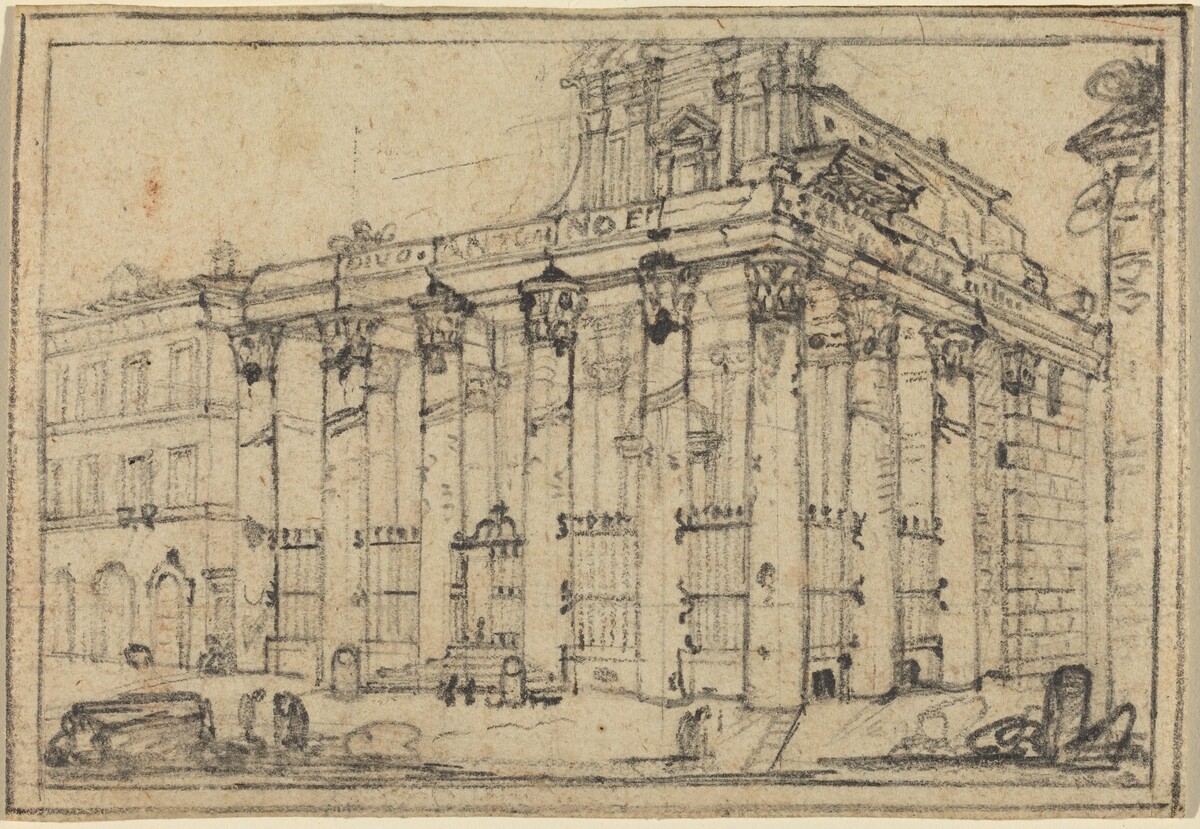 The Temple of Antoninus and Faustina by Francesco Piranesi