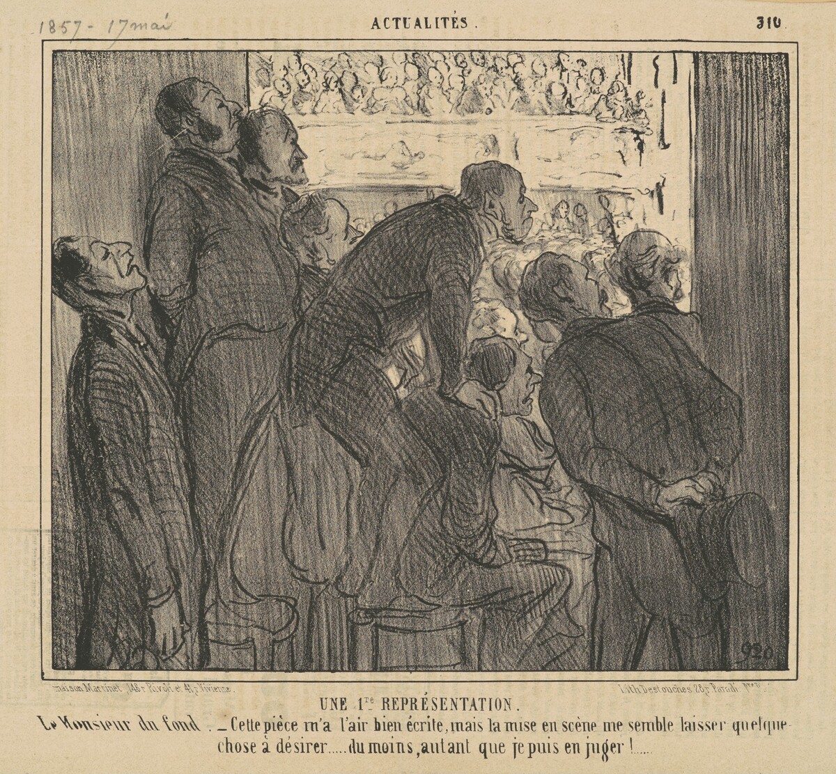 Une 1er reprèsentation de la bourse by Honoré Daumier