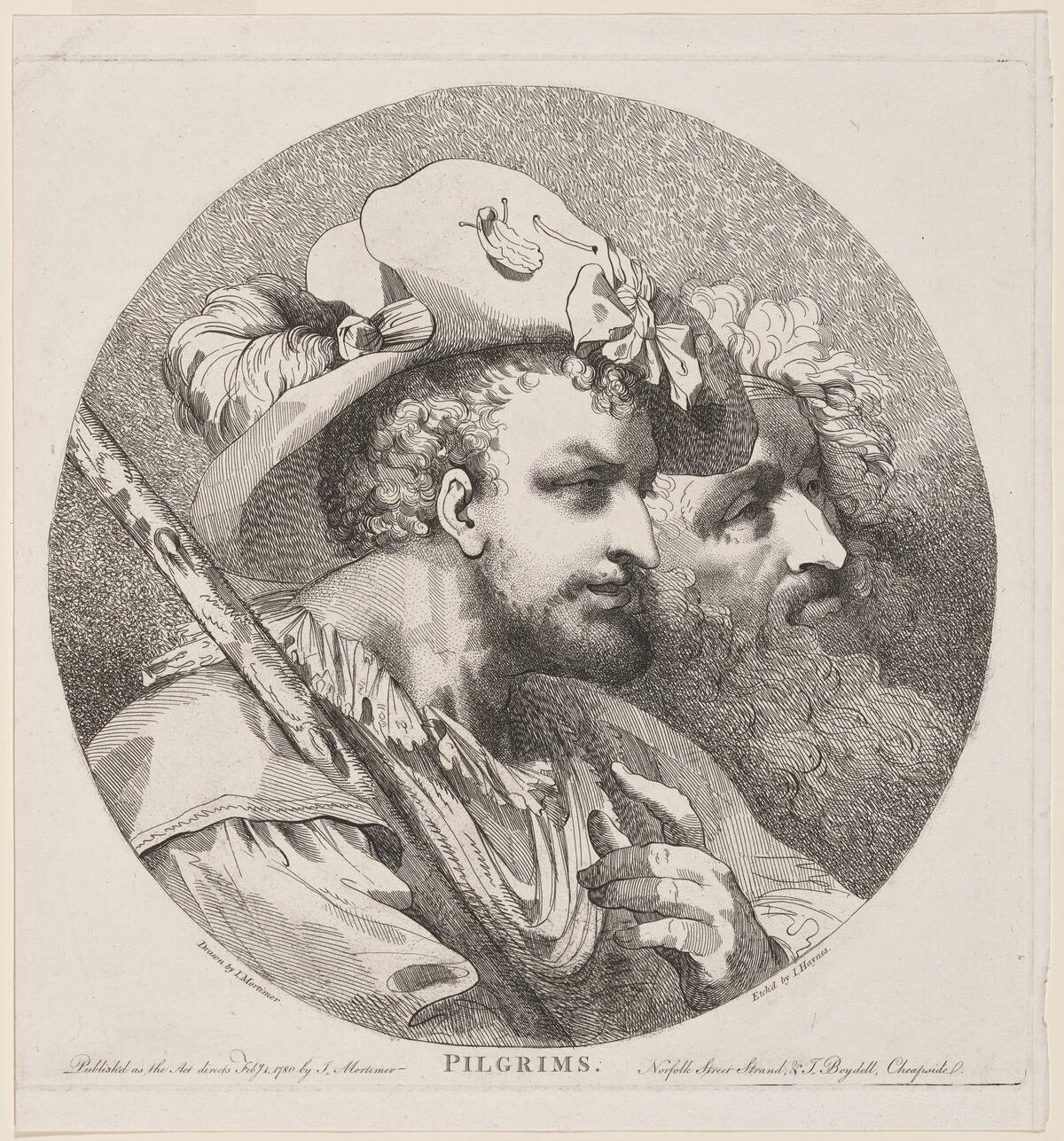 Pilgrims by Joseph Haynes, after John Hamilton Mortimer