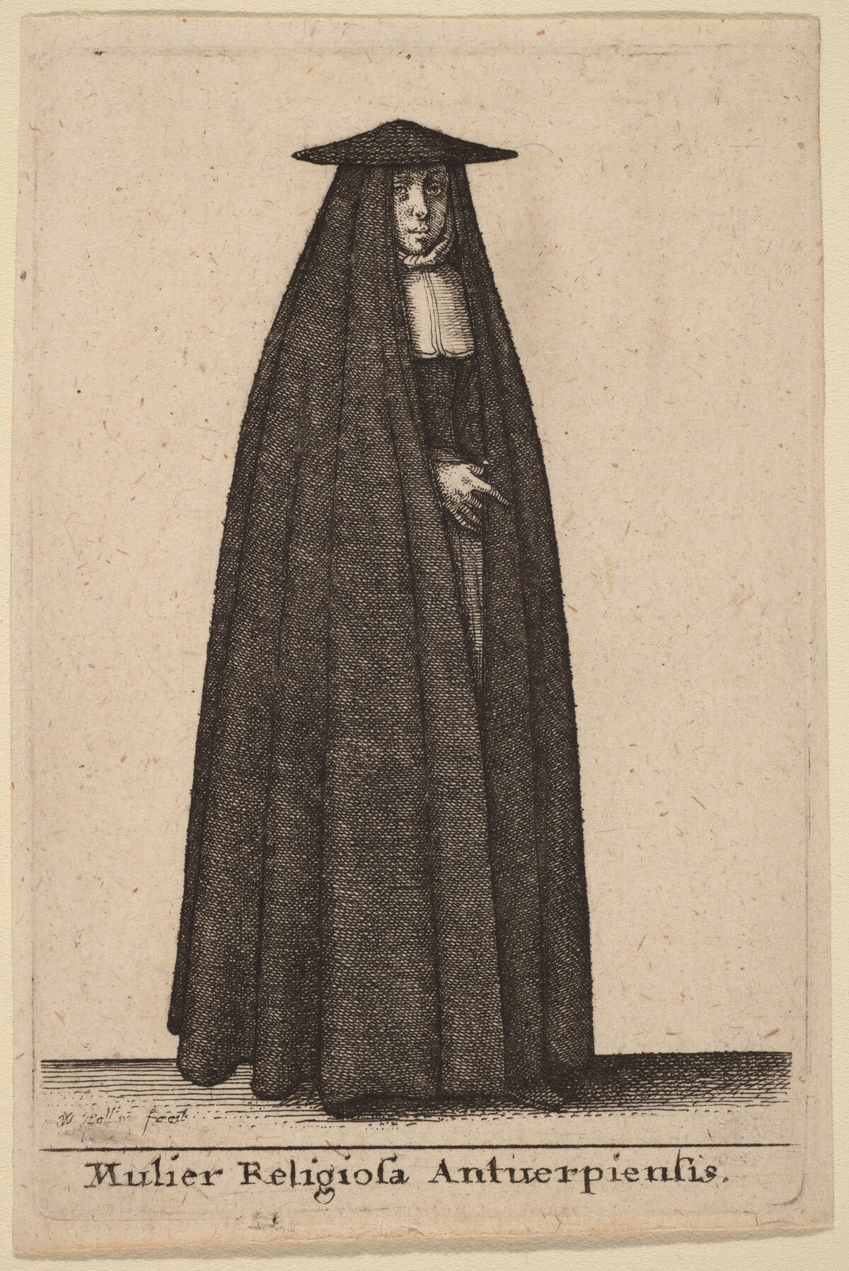 Mulier Religiosa Antuerpiensis by Wenceslaus Hollar