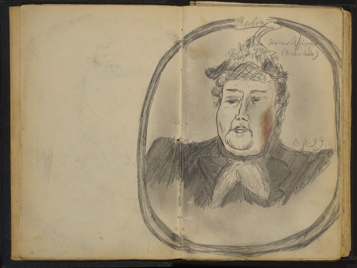 Head of a Woman in an Oval Frame by Max Beckmann