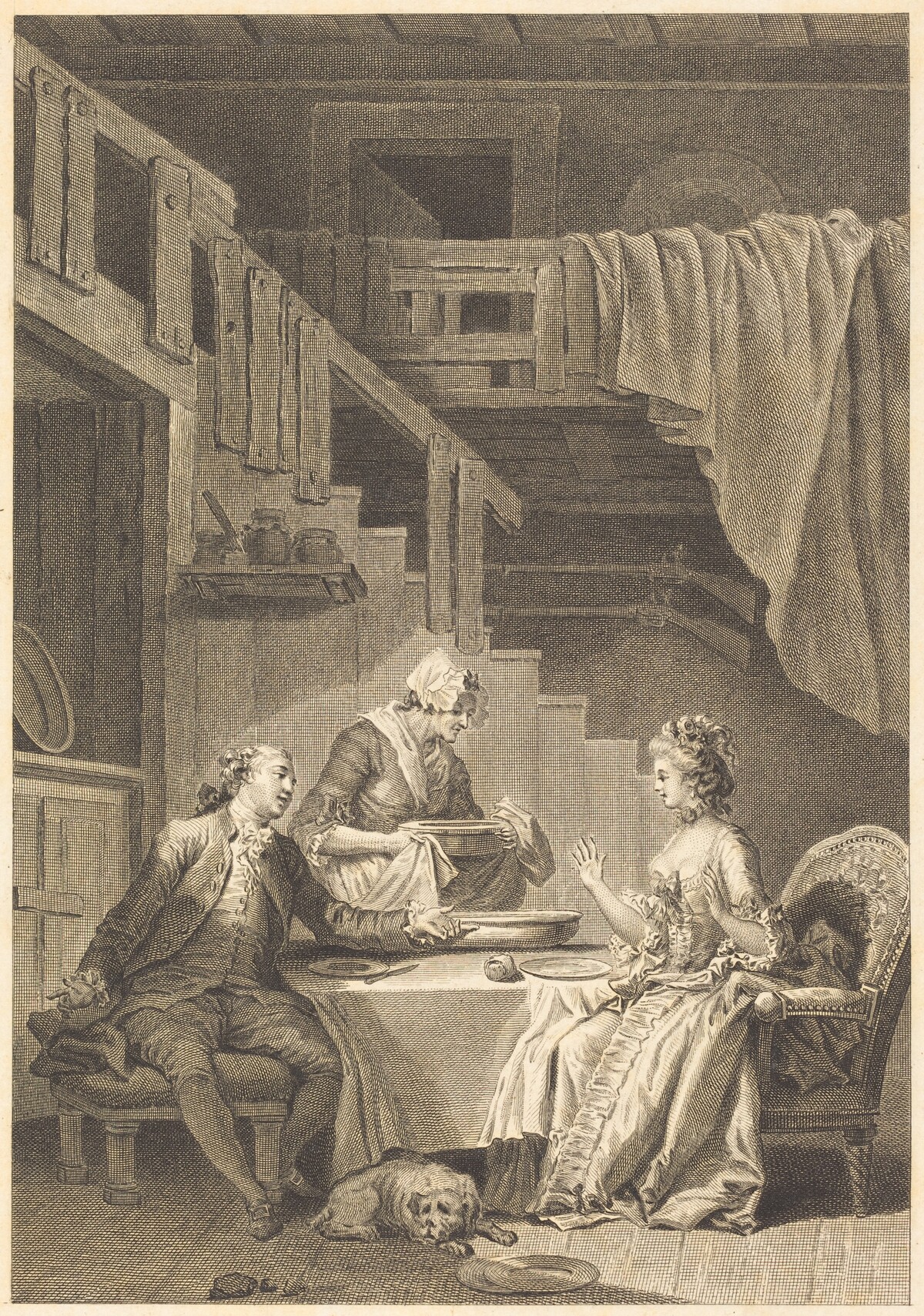 Le faucon by Jean Dambrun and Jean-Baptiste Tilliard after Jean-Honoré Fragonard