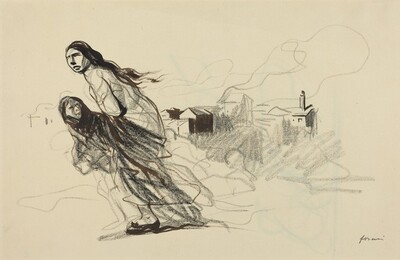 a) After Douai (recto); b) Untitled (verso)