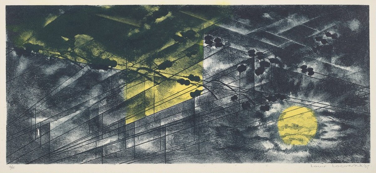 Yellow Moon by Louis Lozowick