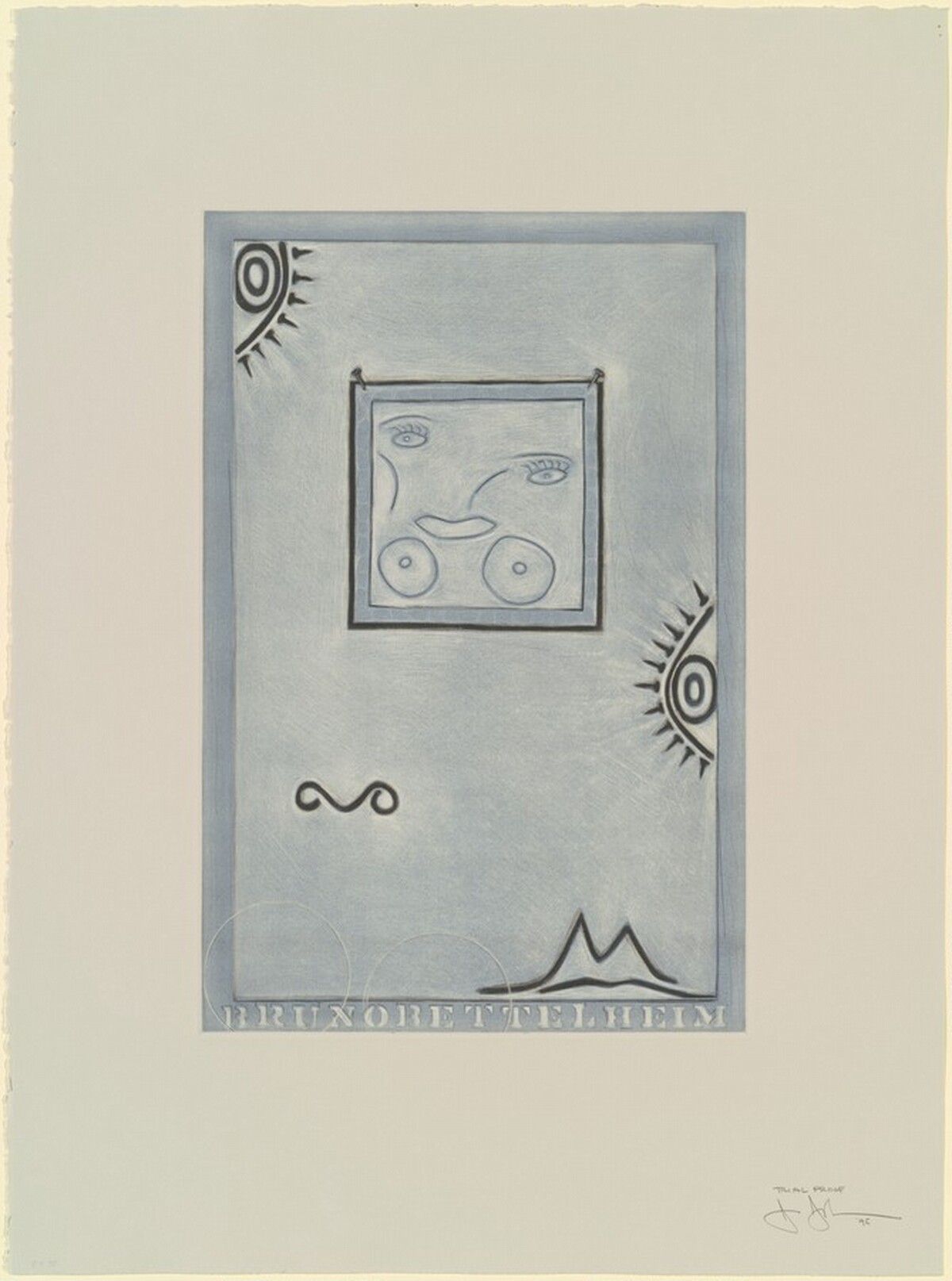 Untitled (White Mezzotint) [trial proof] by Jasper Johns