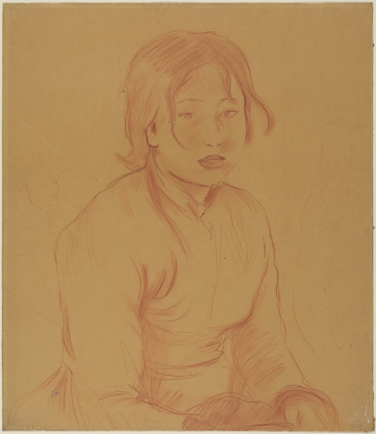 Peasant Girl by Berthe Morisot