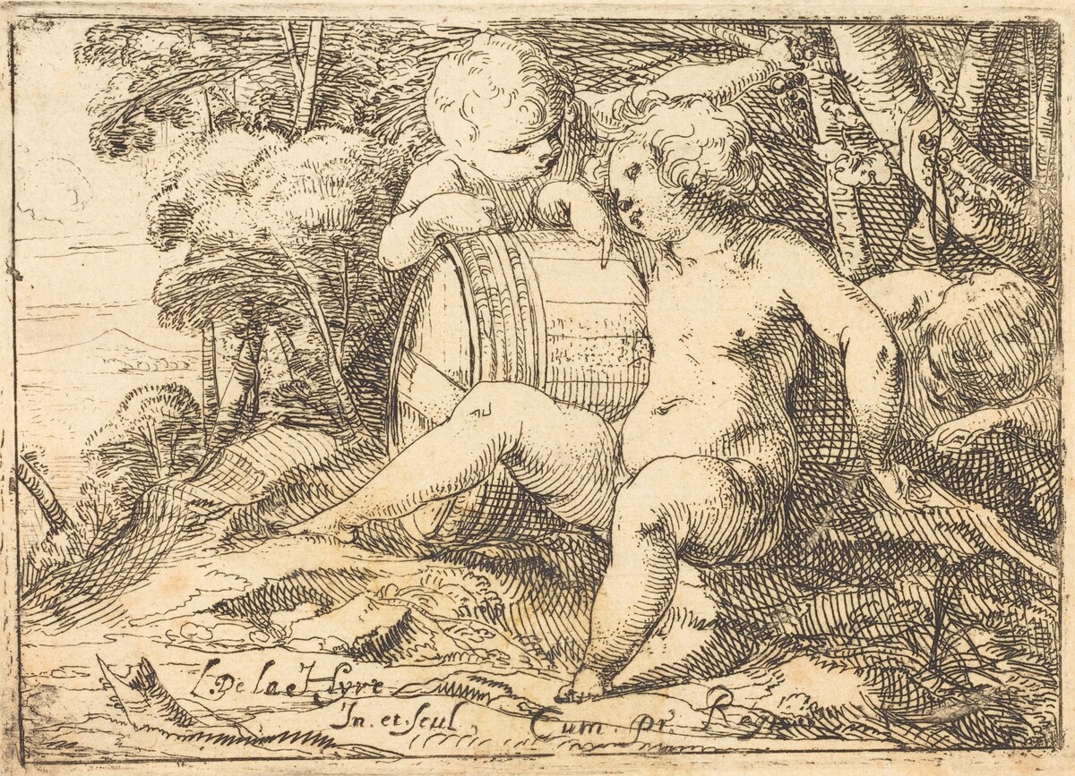 Three Bacchic Children by Laurent de La Hyre