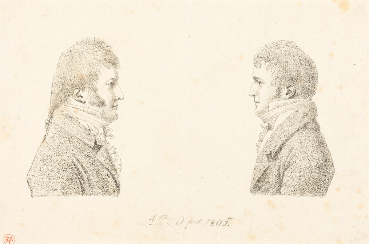 Self-Portrait and the Artist's Brother by Antoine Marie Philippe Louis d' Orléans, duc de Montpensier