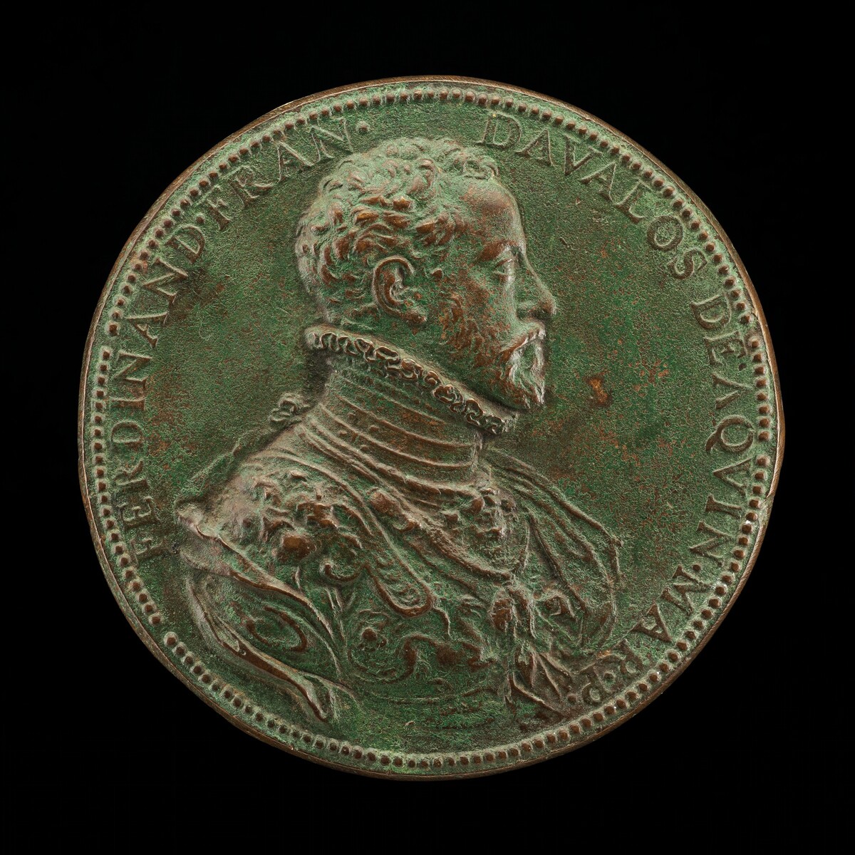 Fernando Francesco II d'Avalos, c. 1530-1571, Marquess of Pescara [obverse] by Annibale Fontana