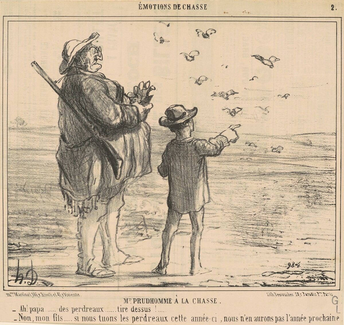 Mr 'Prudhomme a la chasse by Honoré Daumier