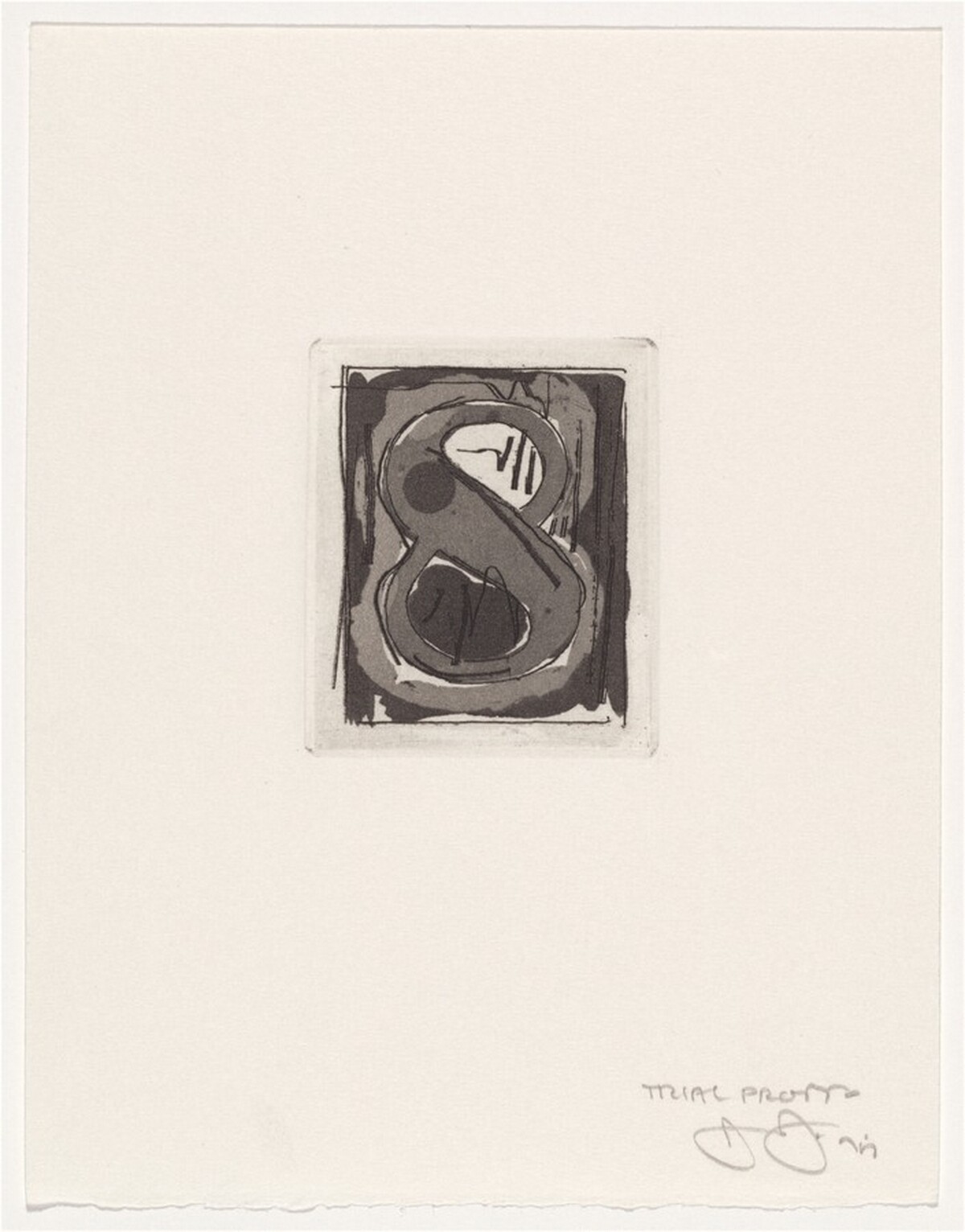 0-9 [trial proof, figure 8] by Jasper Johns
