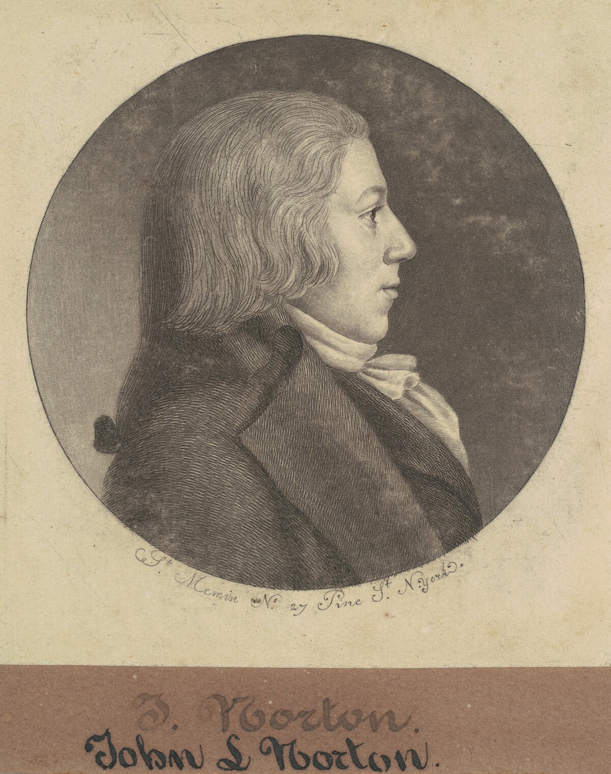 John Leake Norton by Charles B. J. Févret de Saint-Mémin