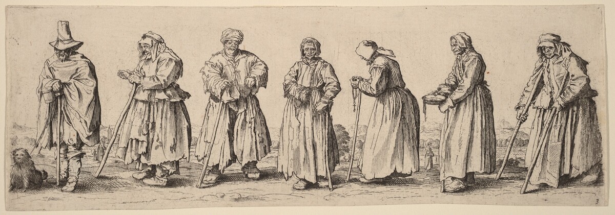 Men and Women Beggars by Wenceslaus Hollar after Jacques Callot